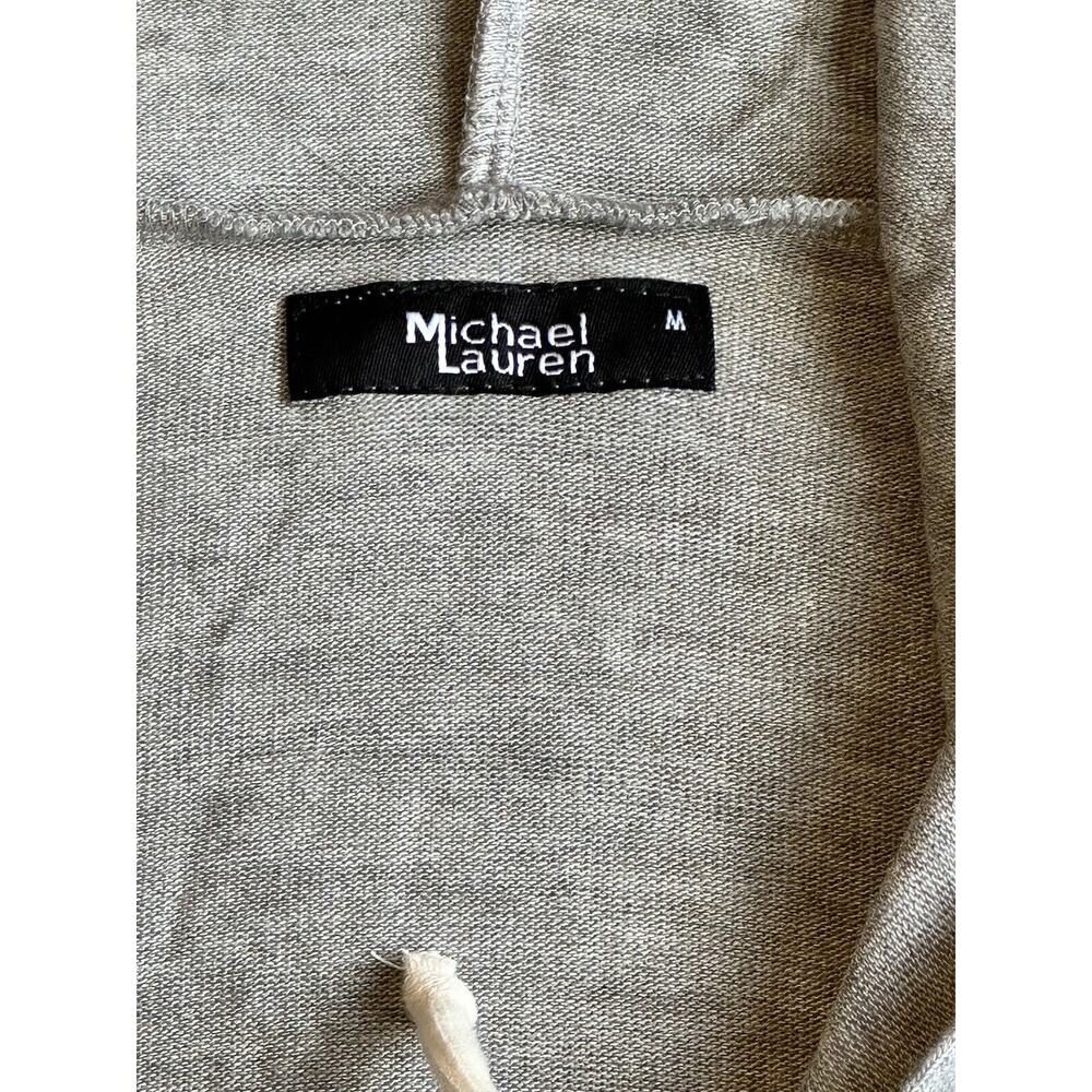 Michael Lauren Women Medium Carson L/S Lace Up Front Hoodie Gray New - Picture 6 of 9